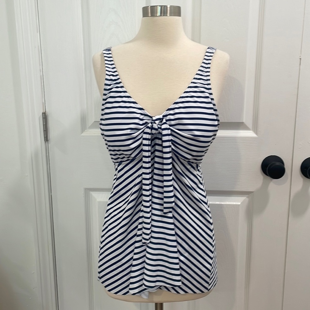 Yonique Stripe Swimsuit Top